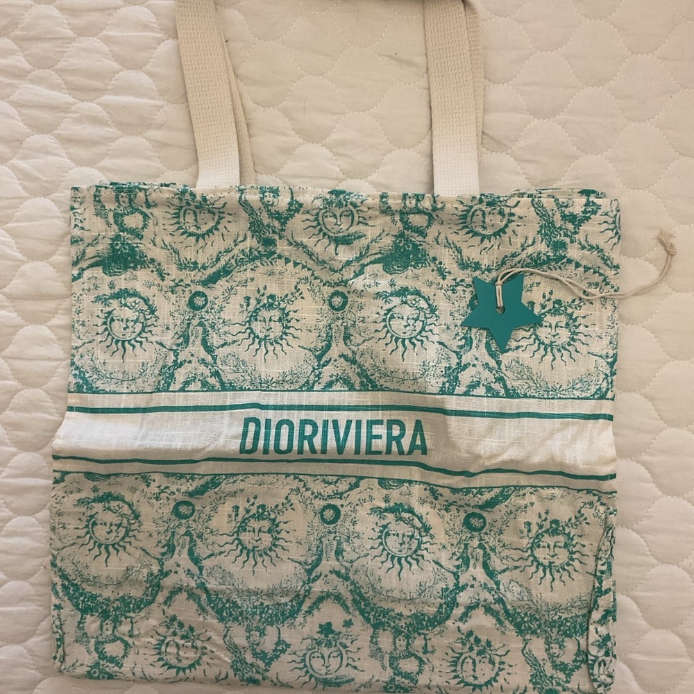 Christian Dior Diorivera Green Tote Bag